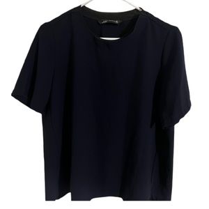 Zara navy blue top